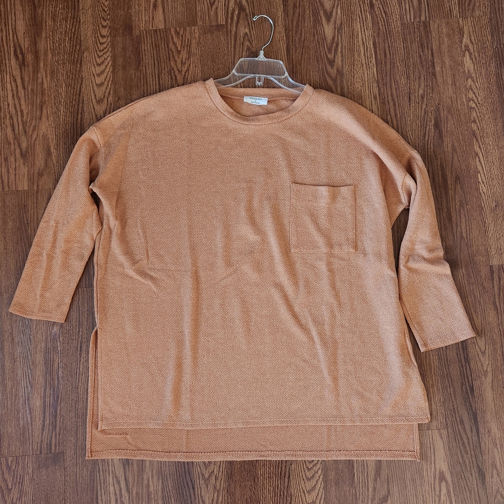 Zenana Outfitters Mustard/Tan Tunic Top